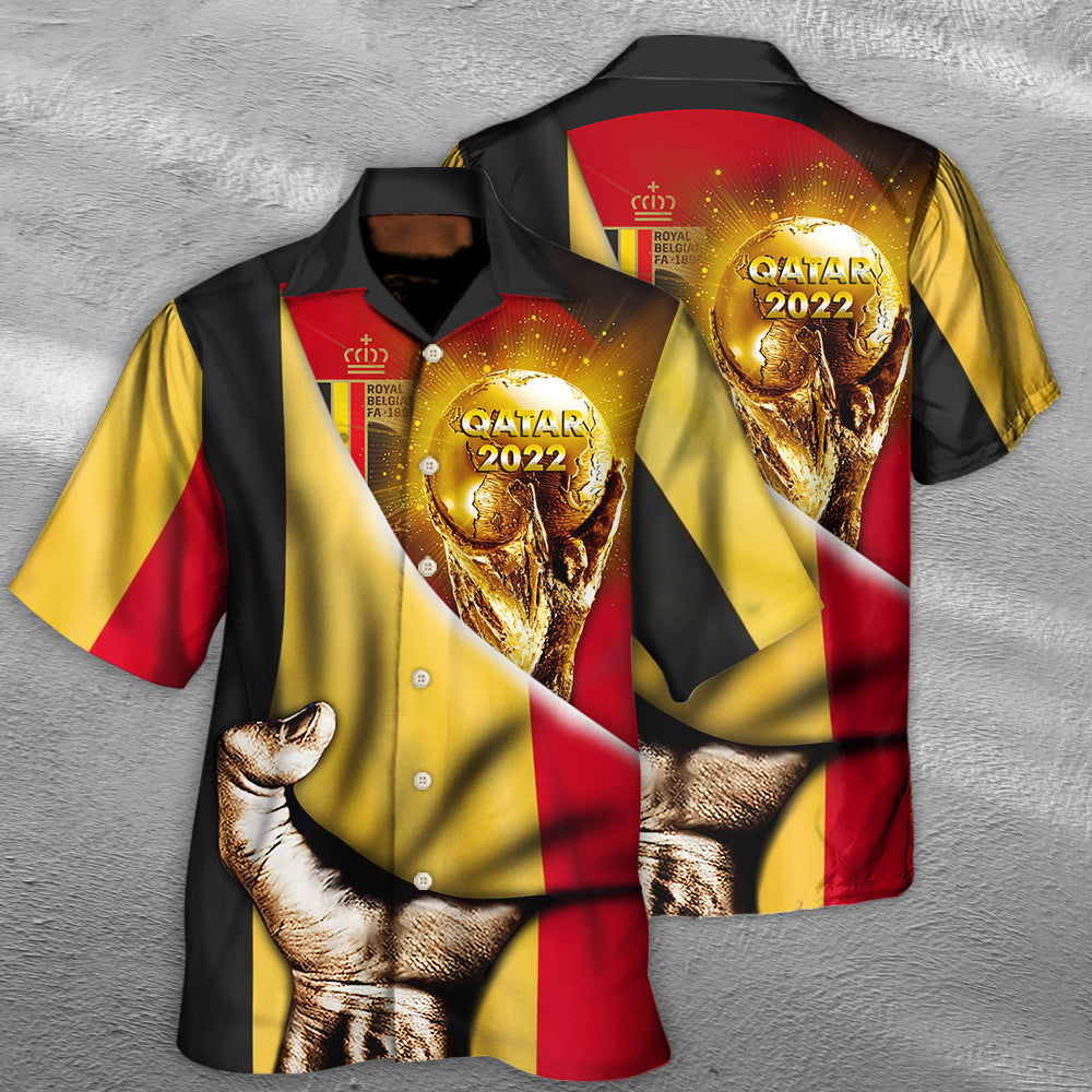 World Cup Qatar 2022 Belgium Will Be The Champion Flag Vintage - Hawaiian Shirt 