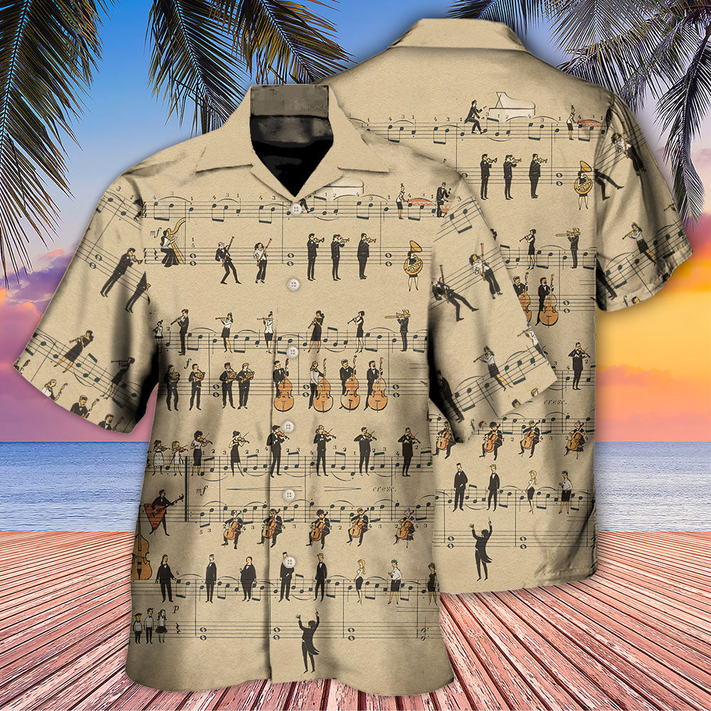 Music Note Retro Music Lover - Hawaiian Shirt 