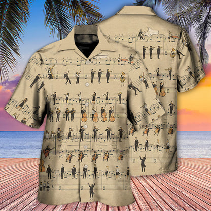 Music Note Retro Music Lover - Hawaiian Shirt 