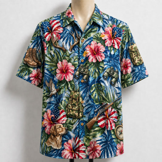 Hunting America 4th July 250 Years Anniversary Premium Unisex Hawaiian Shirt For Men and Women