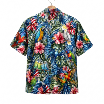 Parrot America 4th July 250 Years Anniversary Premium Unisex Hawaiian Shirt For Men and Women