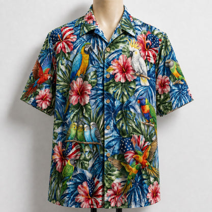 Parrot America 4th July 250 Years Anniversary Premium Unisex Hawaiian Shirt For Men and Women