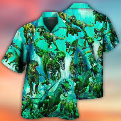 Dinosaur Running Cool Style - Hawaiian Shirt 