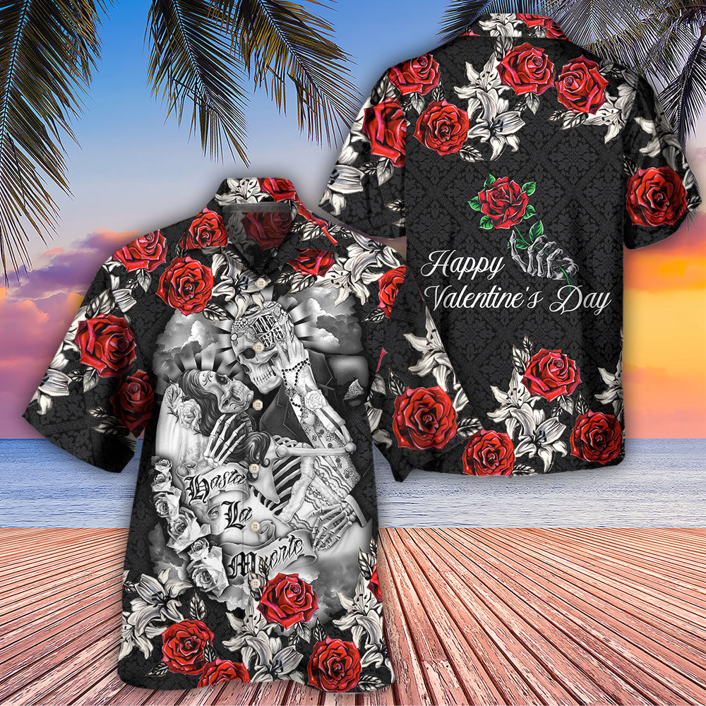 Skull Valentine's Day Art - Hawaiian Shirt 
