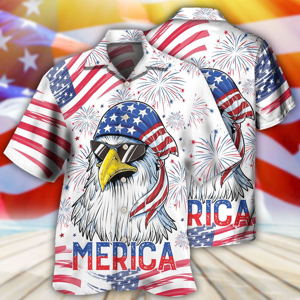 Eagle Independence Day American - Hawaiian Shirt 