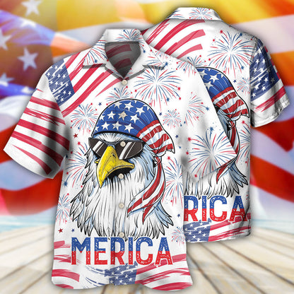 Eagle Independence Day American - Hawaiian Shirt 