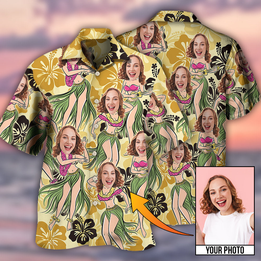 Face Funny Style Custom Photo - Hawaiian Shirt 