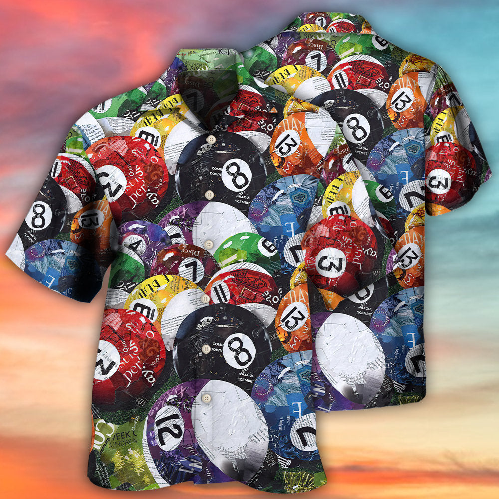 Billiard Balls Playing Pool - Hawaiian Shirt 