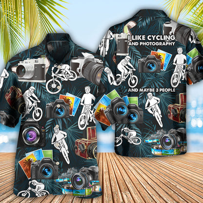 Camera I Like Cycling And Camera - Hawaiian Shirt 