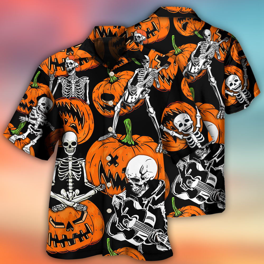 Halloween Skeleton Pumpkin Scary - Hawaiian Shirt 