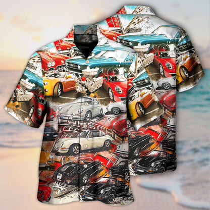 Car Retro Packed Vintage Style - Hawaiian Shirt 
