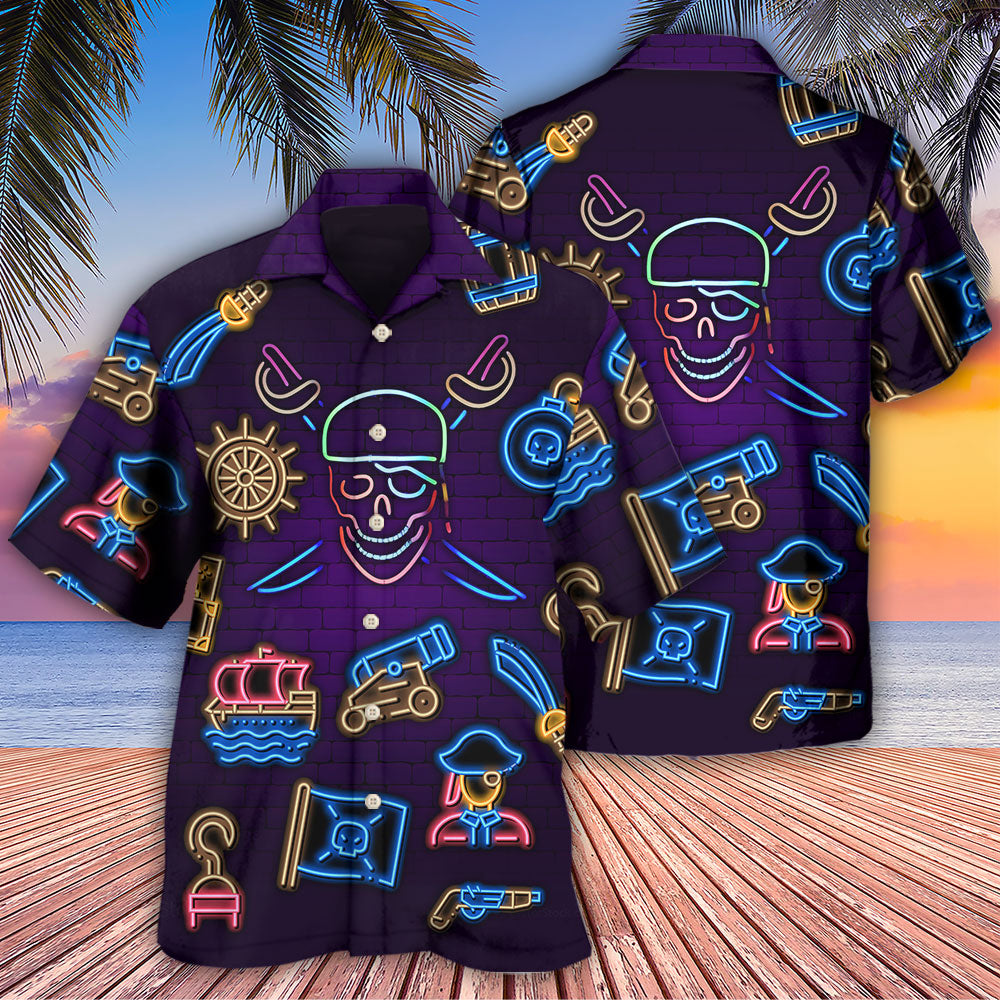 Pirate Neon Art Style - Hawaiian Shirt 