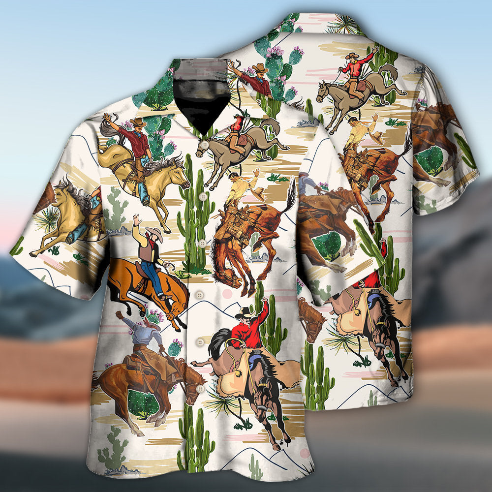 Cowboy Western Desert And Cactus Tropical - Hawaiian Shirt 