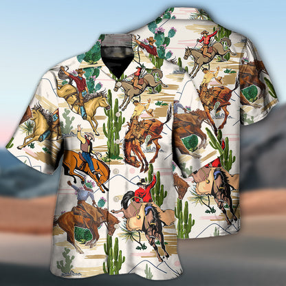 Cowboy Western Desert And Cactus Tropical - Hawaiian Shirt 
