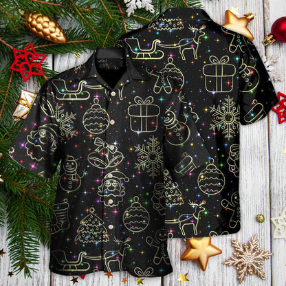Christmas Neon Light Stary Amazing Night - Hawaiian Shirt 