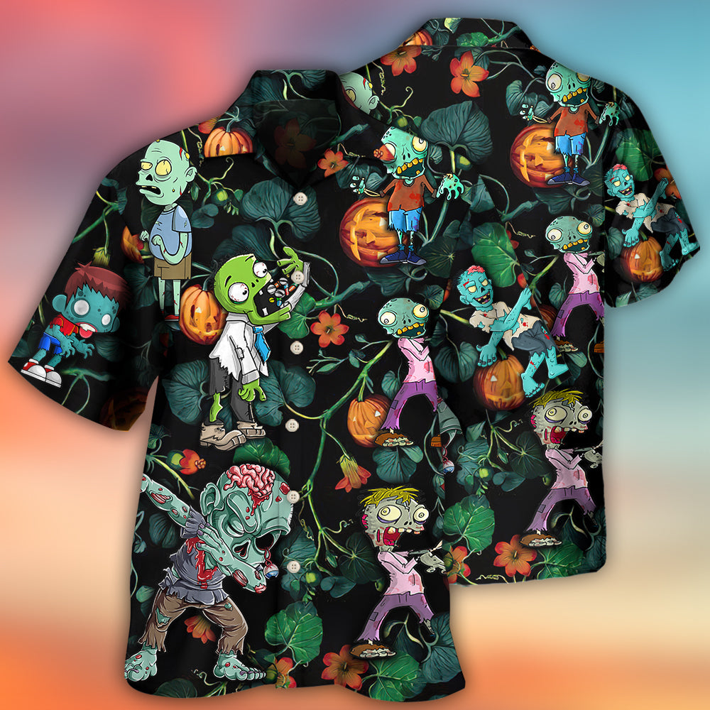 Halloween Zombie Tropical Pumpkin Scary - Hawaiian Shirt 