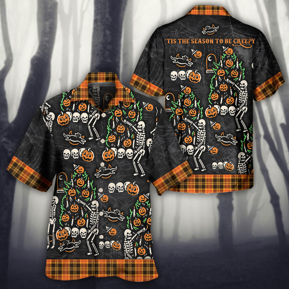 Halloween Skull 'Tis The Season To Be Creepy - Hawaiian Shirt 
