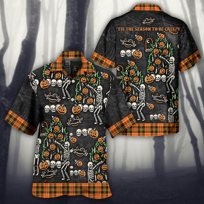 Halloween Skull 'Tis The Season To Be Creepy - Hawaiian Shirt 