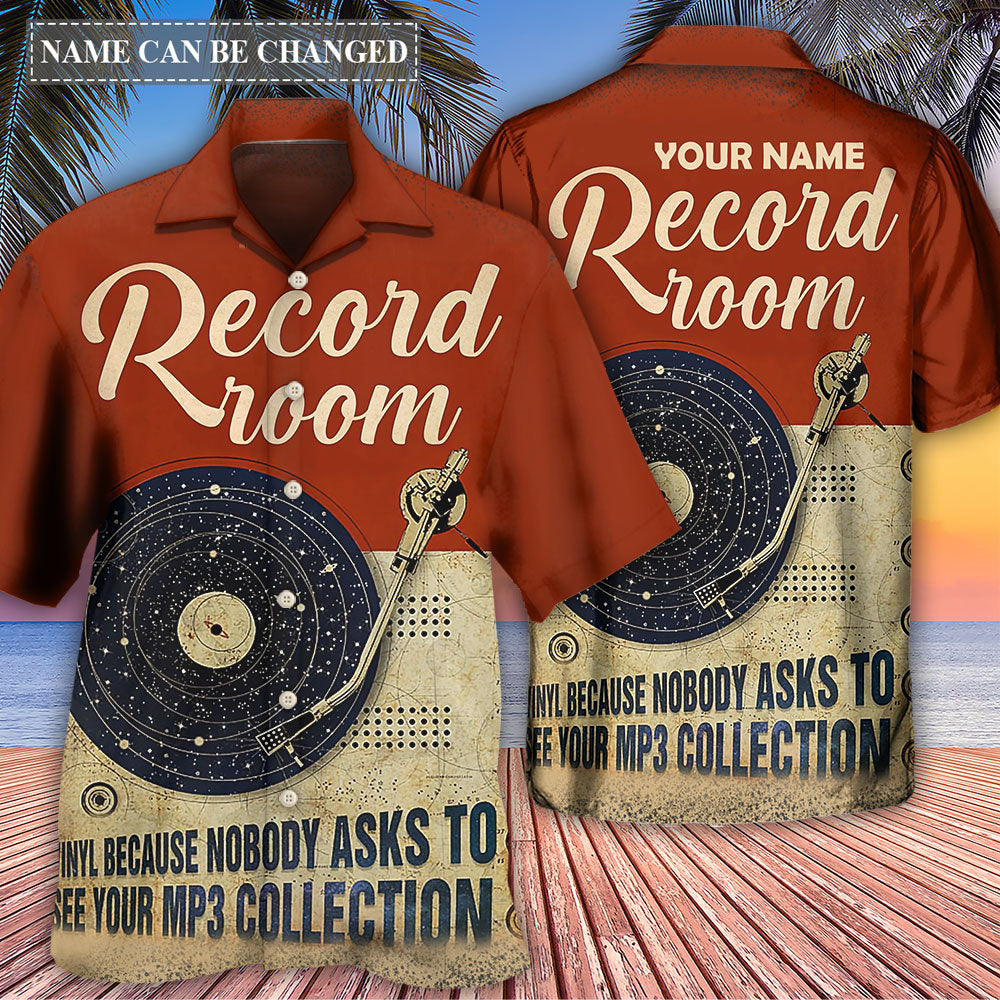 Music Retro Record Room Personalized - Hawaiian Shirt 