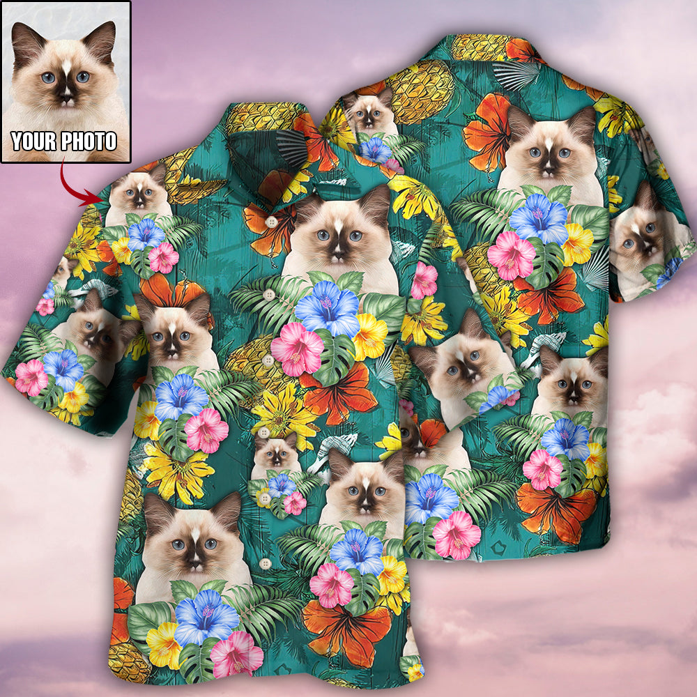 Cat Tropical Various Style Custom Photo - Hawaiian Shirt 