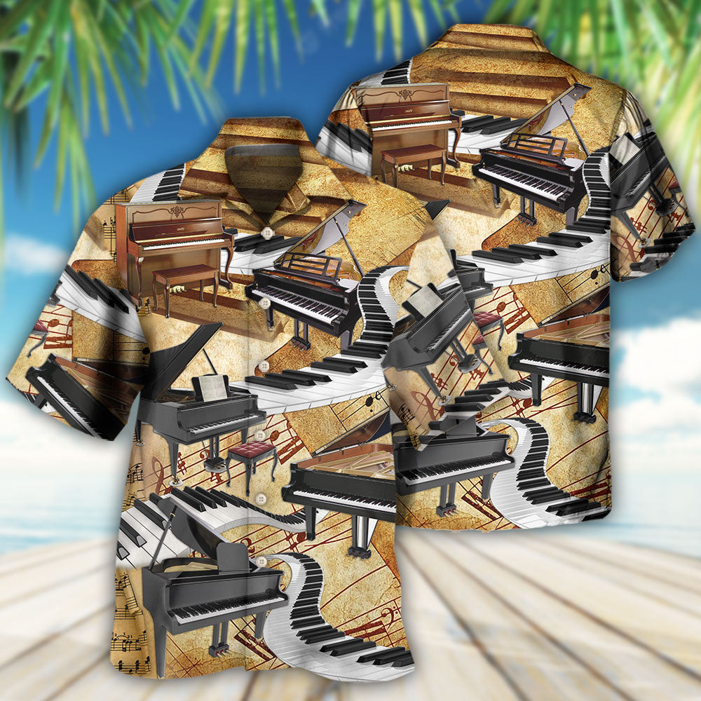 Piano Retro Art Music Lover - Hawaiian Shirt 