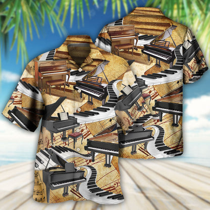 Piano Retro Art Music Lover - Hawaiian Shirt 