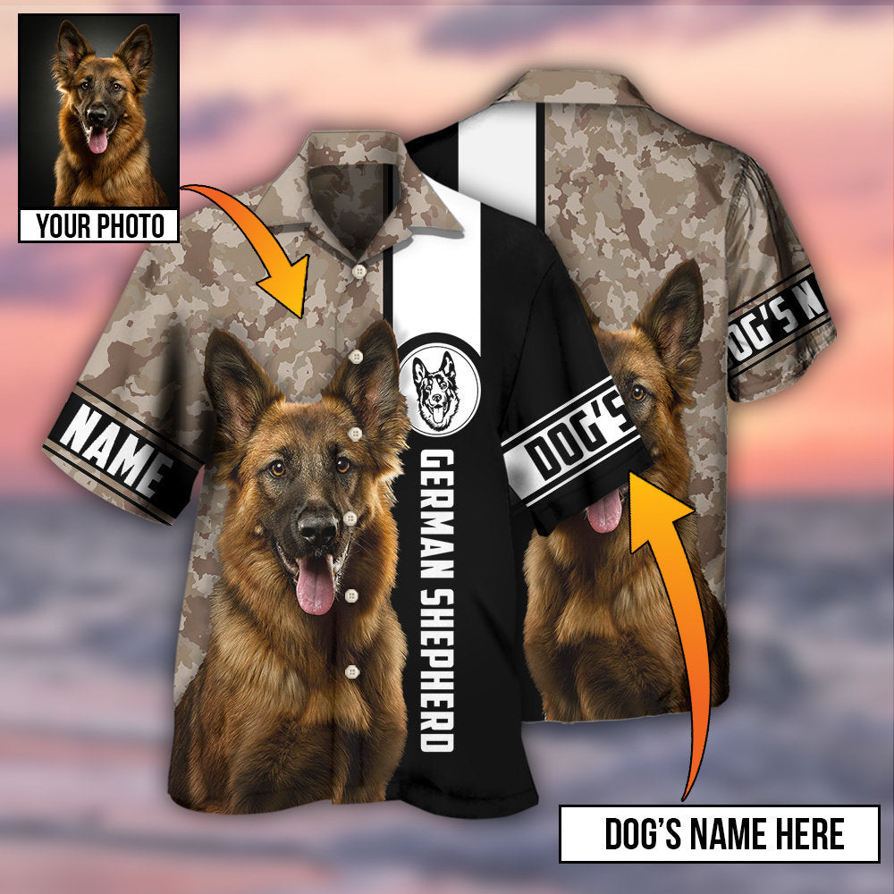 German Shepherd My Lovely Dog Custom Photo Personalized - Hawaiian Shirt 