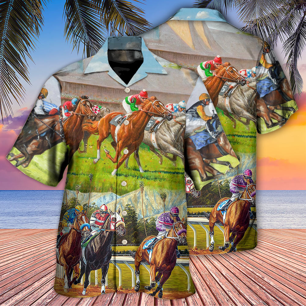 Horse Racing Don't Look Back - Hawaiian Shirt 