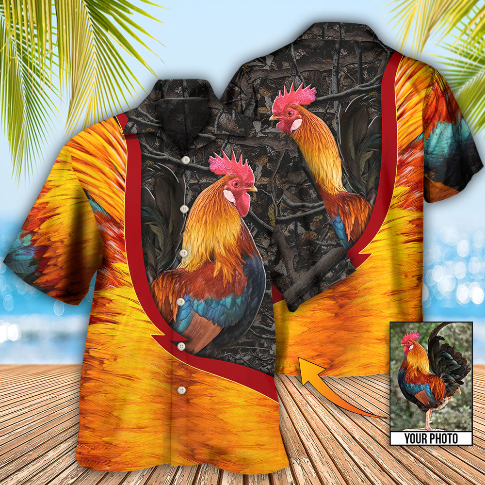 Chicken Rooster Beautiful Style Custom Photo - Hawaiian Shirt 