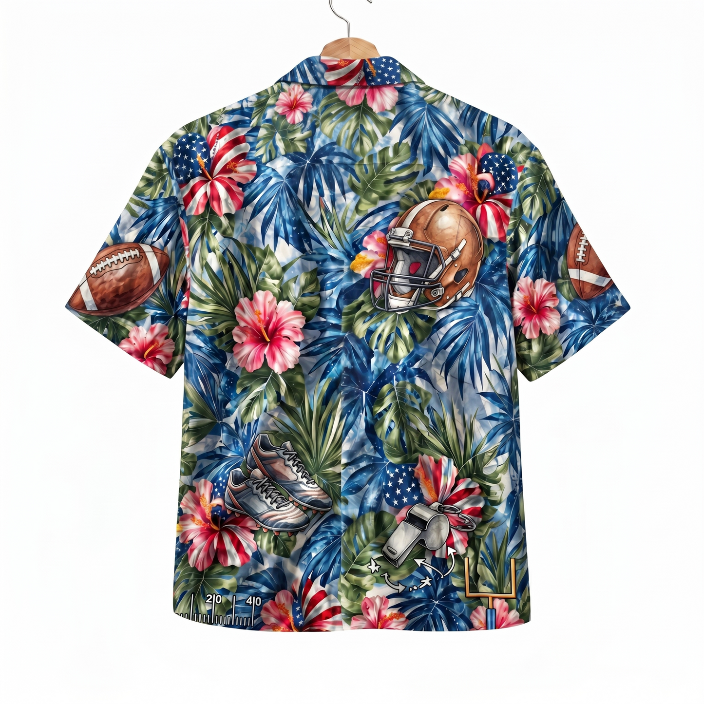 Football America 4th July 250 Years Anniversary Premium Unisex Hawaiian Shirt For Men and Women