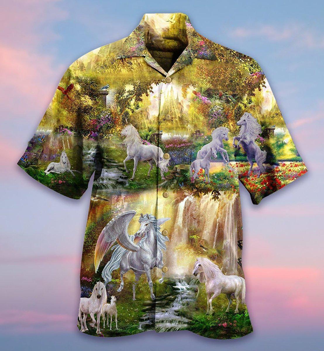 Horse Mysterious Paradise - Hawaiian Shirt 