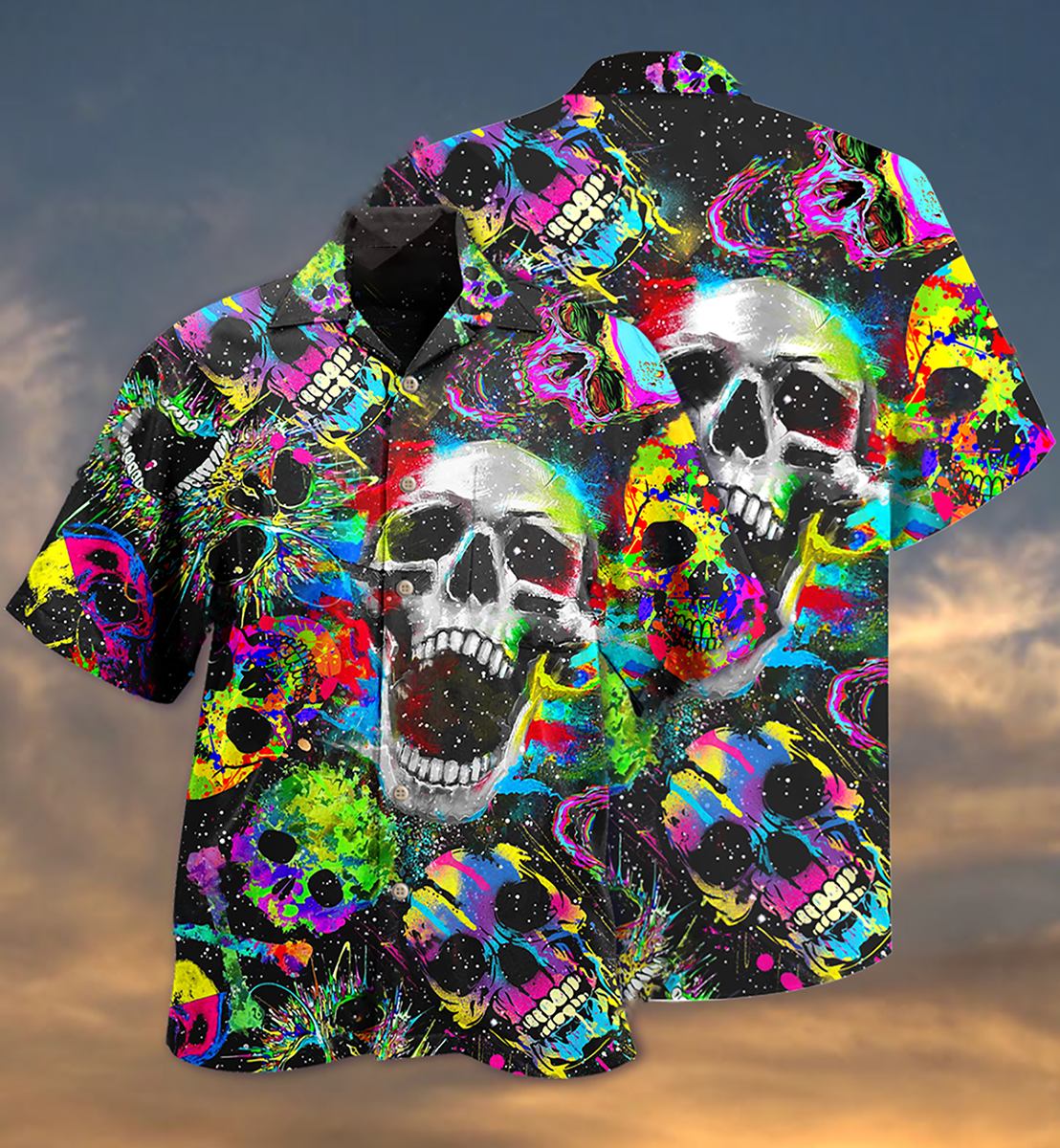 Skull Scare Cool Style - Hawaiian Shirt 