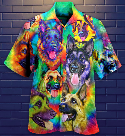 German Shepherd Dogs Love Summer Colorful - Hawaiian Shirt 