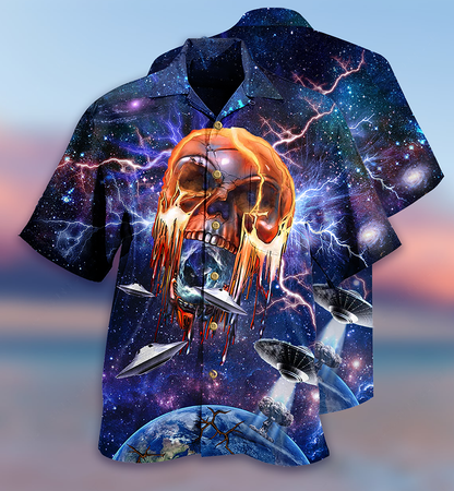 Skull Love Galaxy - Hawaiian Shirt 