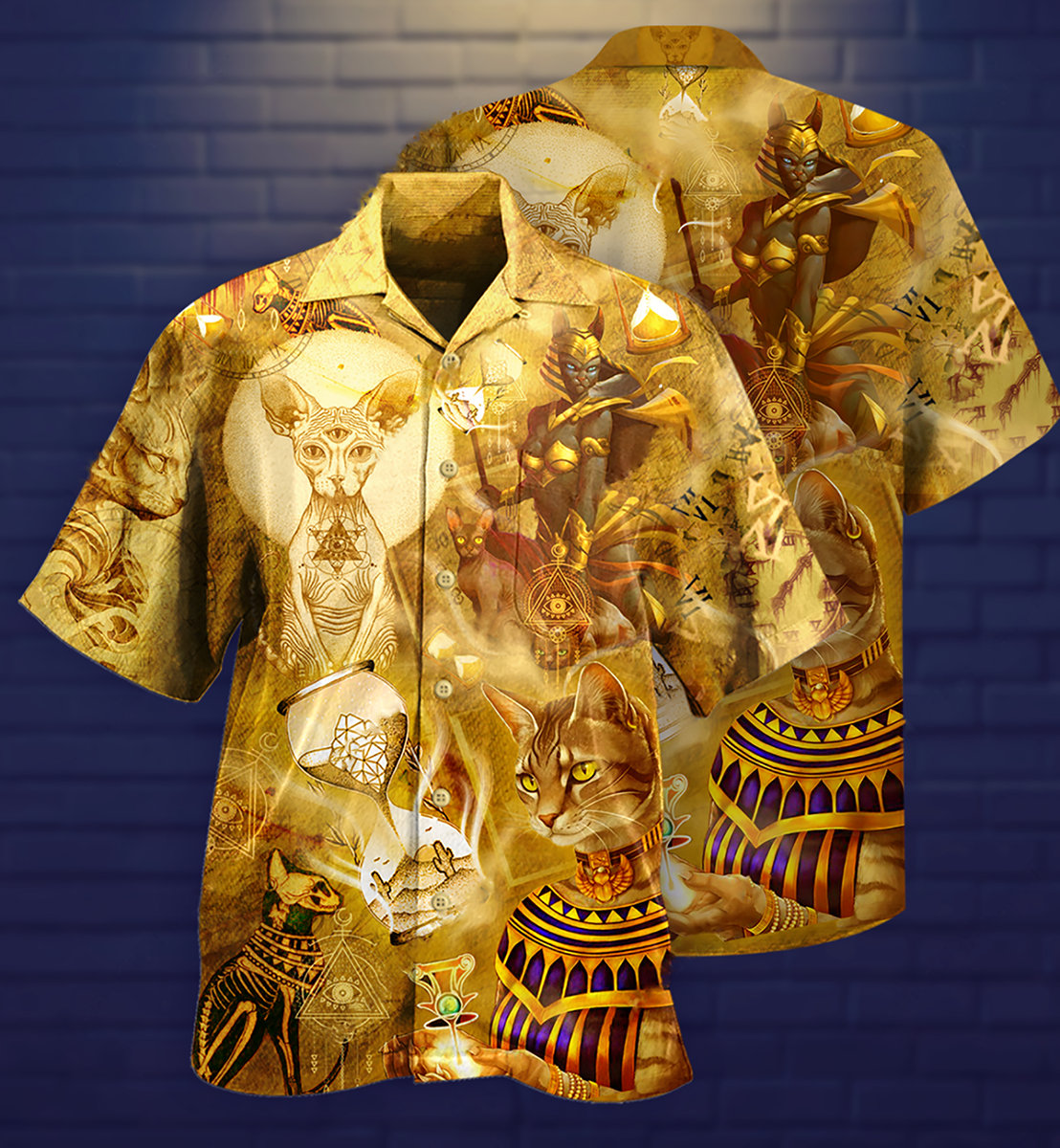 Egypt Cat Style - Hawaiian Shirt 