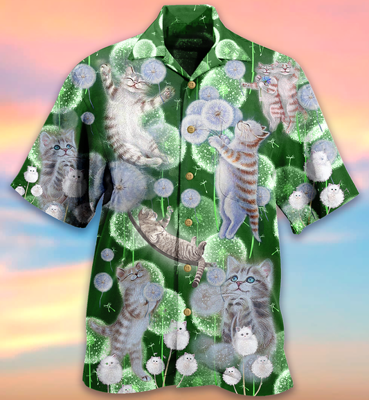 Cat Happiness Love Dream - Hawaiian Shirt 