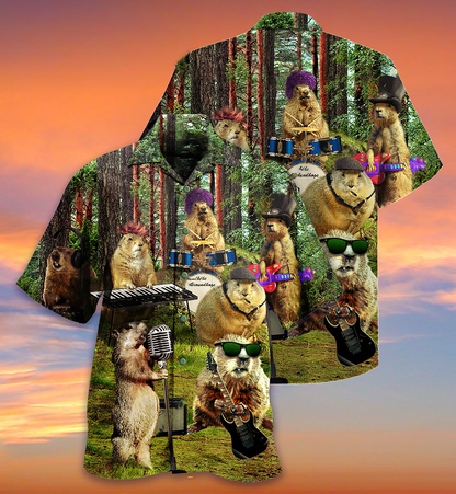 Ferret Animals Sing A Song - Hawaiian Shirt 