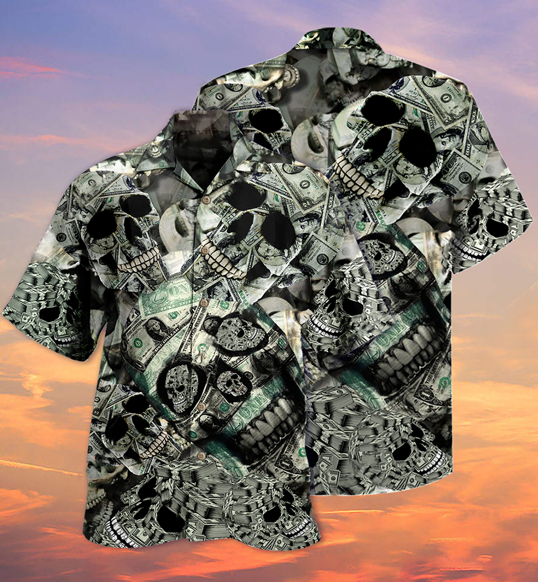 Skull Love Money - Hawaiian Shirt 