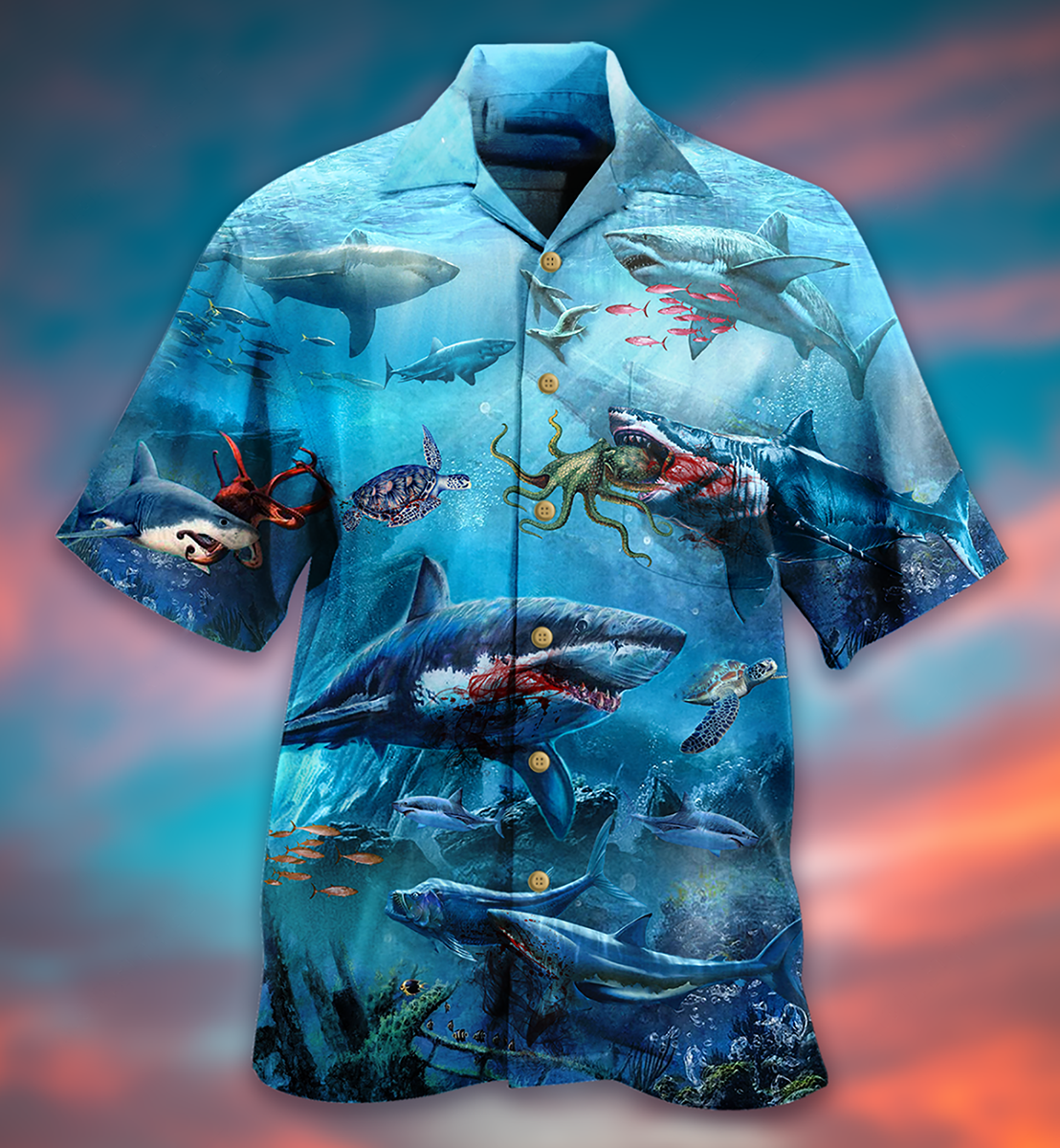 Shark Assassin Style - Hawaiian Shirt 