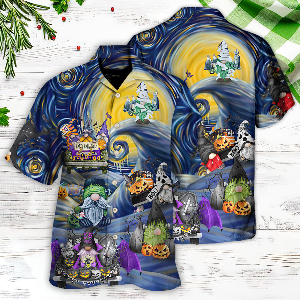 Halloween Gnome Spooky Inviting Haunted House - Hawaiian Shirt 