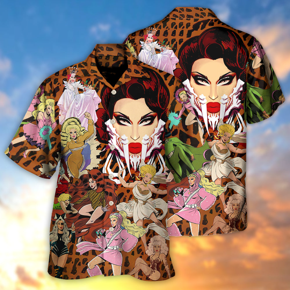 Drag Queen Born To Be Queen - Hawaiian Shirt 