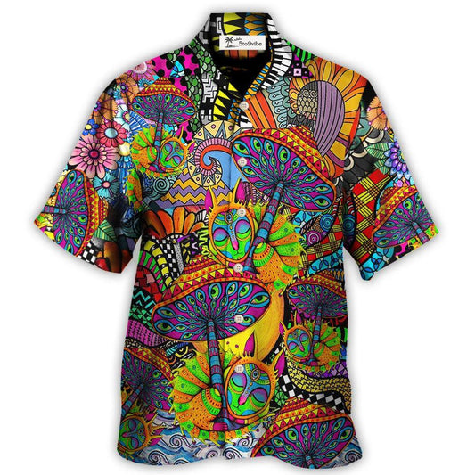 Hawaiian Shirt / Adults / S Hippie Peace Life Color Floral Style - Hawaiian Shirt 