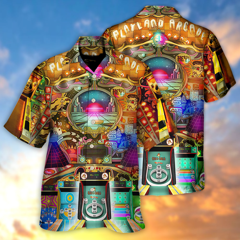 Skee Ball Ball Games Playland Arcade - Hawaiian Shirt 