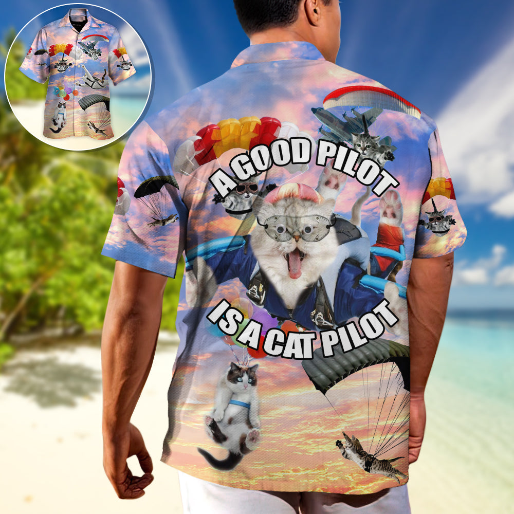 Parasailing A Good Pilot Is A Cat Pilot - Unisex Hawaiian Shirt For Men and Women