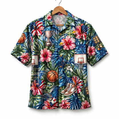 Basketball America 4th July 250 Years Anniversary Premium Unisex Hawaiian Shirt For Men and Women