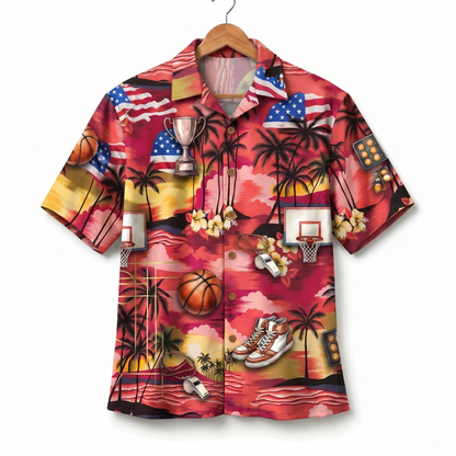 Basketball America 4th July 250 Years Anniversary Premium Unisex Hawaiian Shirt For Men and Women