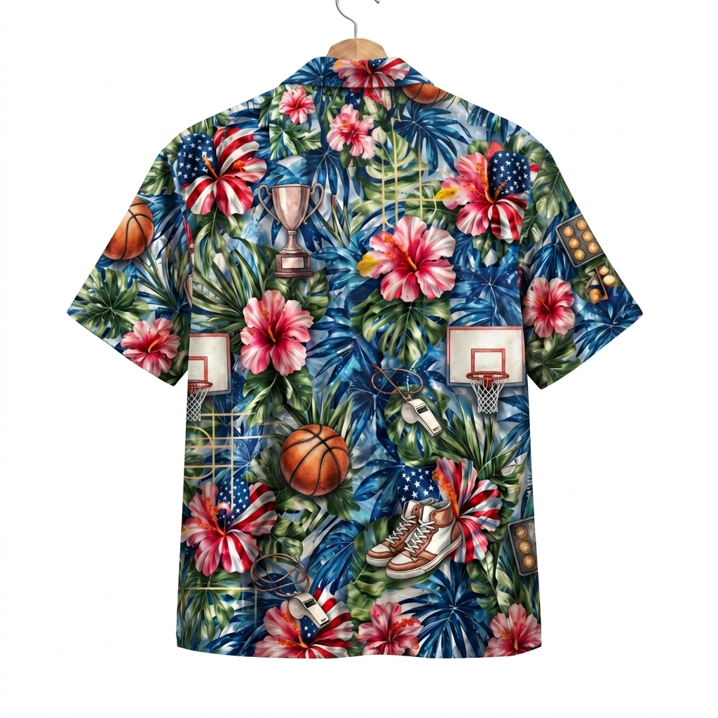 Basketball America 4th July 250 Years Anniversary Premium Unisex Hawaiian Shirt For Men and Women