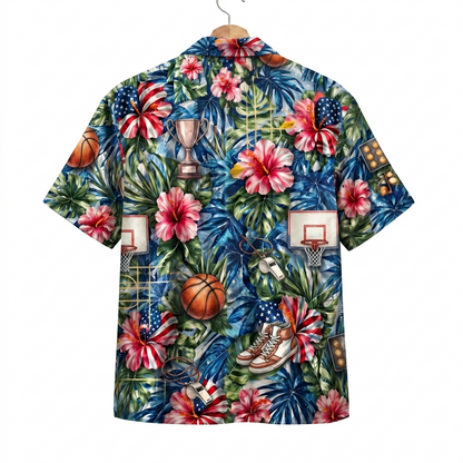 Basketball America 4th July 250 Years Anniversary Premium Unisex Hawaiian Shirt For Men and Women