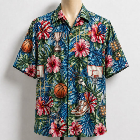 Basketball America 4th July 250 Years Anniversary Premium Unisex Hawaiian Shirt For Men and Women