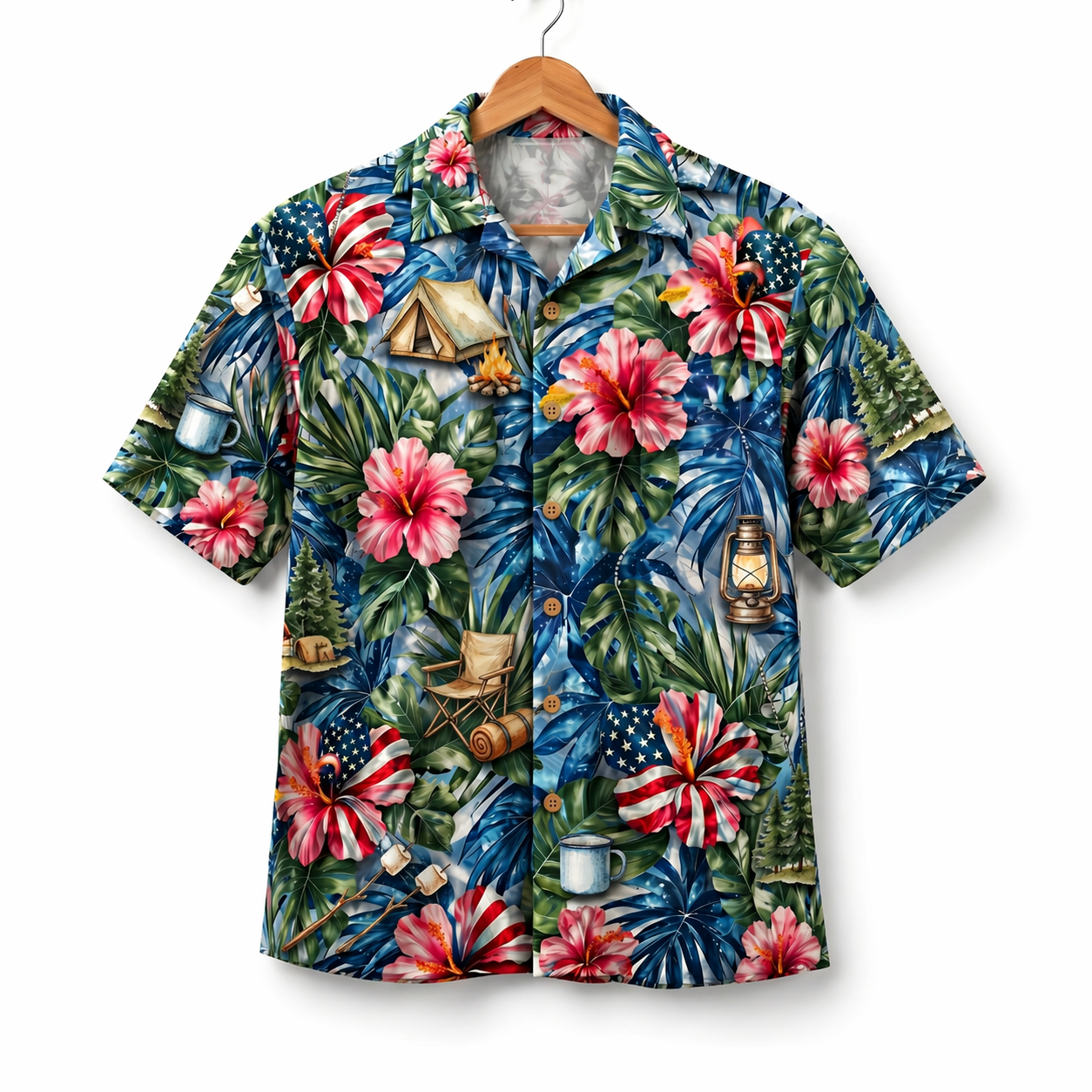 Camping America 4th July 250 Years Anniversary Premium Unisex Hawaiian Shirt For Men and Women